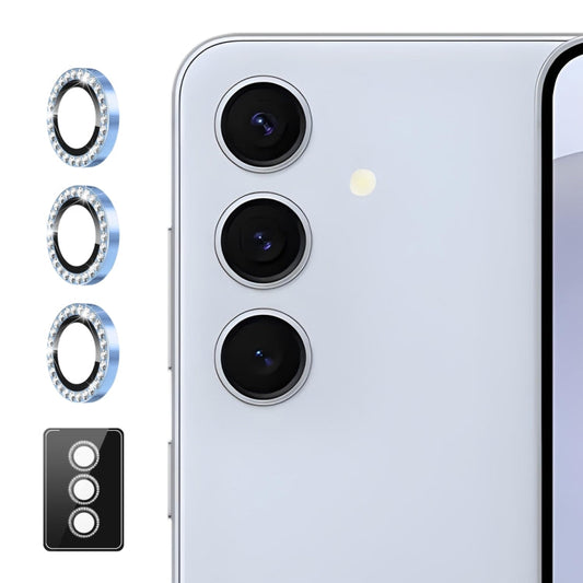 For Samsung Galaxy A16 ENKAY AR Anti-reflection Individual Diamond Ring Camera Lens Glass Full Film(Sierra Blue)