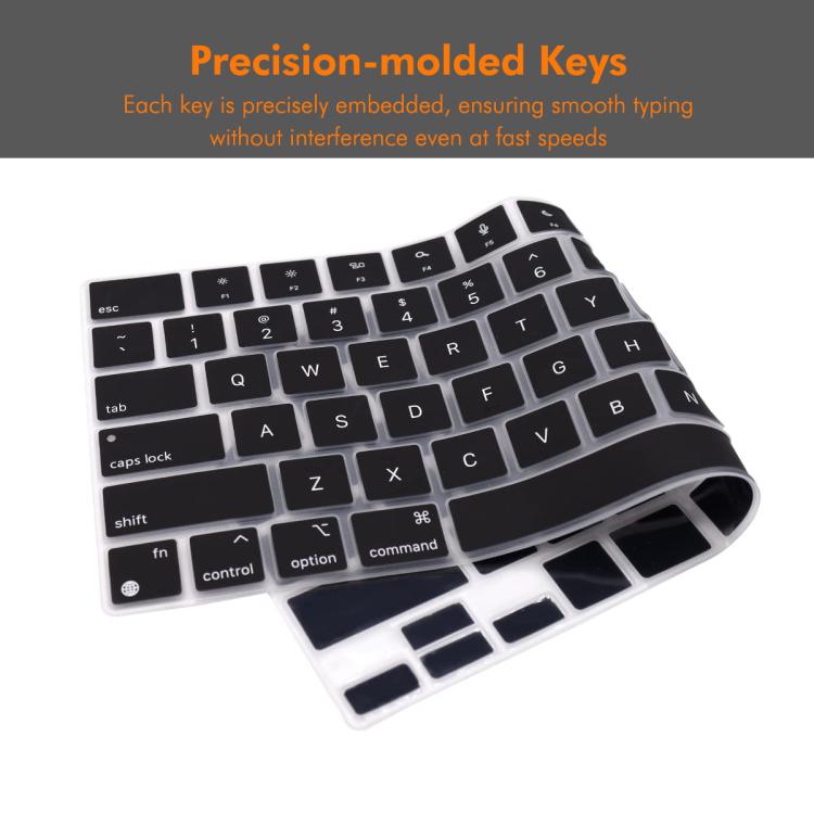 For MacBook Air 13.6 / 15.3 ＆ Pro 14.2 / 16.2 ENKAY US Version Keyboard Cover Soft Silicone Protective Film(White)