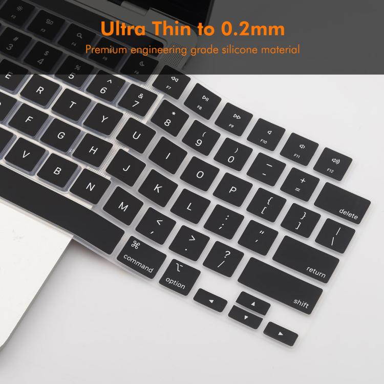 For MacBook Air 13.6 / 15.3 ＆ Pro 14.2 / 16.2 ENKAY US Version Keyboard Cover Soft Silicone Protective Film(White)