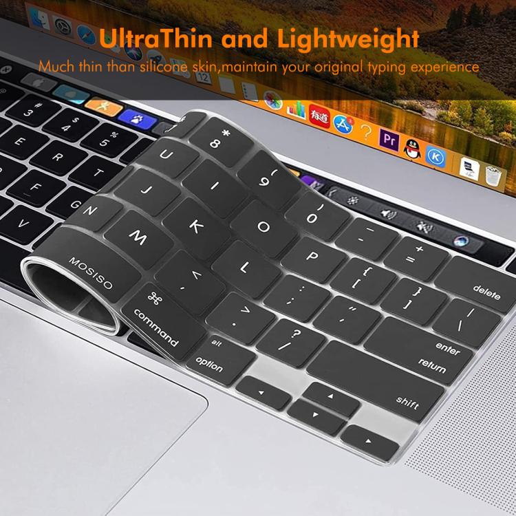 For MacBook Pro 13.3 (A2289/A2338) / Pro 16 (A2141) ENKAY US Version Keyboard Cover Soft Silicone Protective Film(Black)