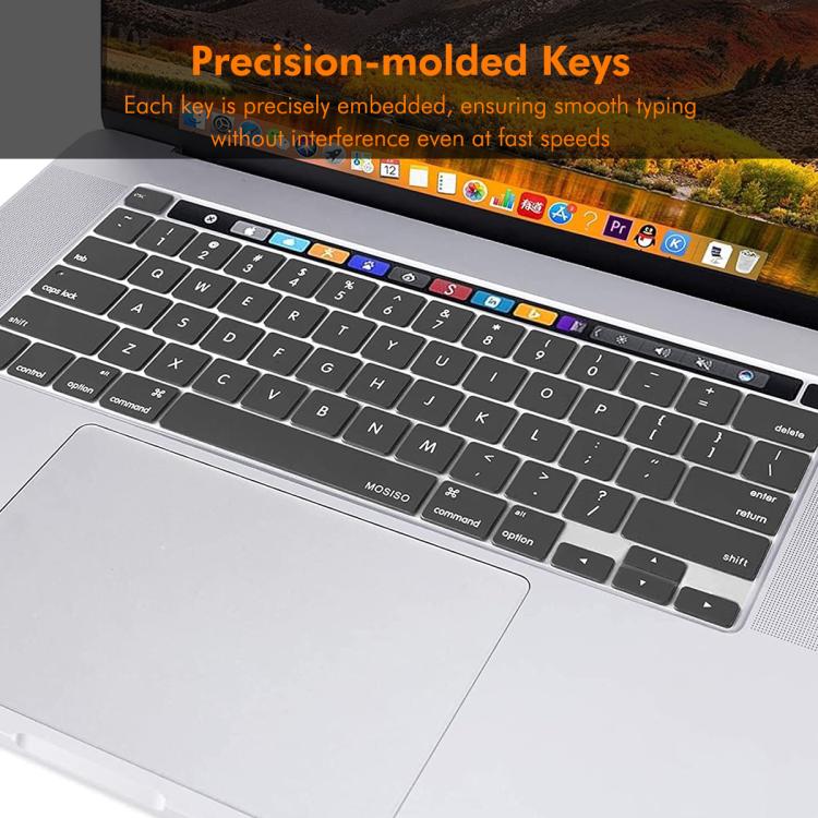 For MacBook Pro 13.3 (A2289/A2338) / Pro 16 (A2141) ENKAY US Version Keyboard Cover Soft Silicone Protective Film(Black)
