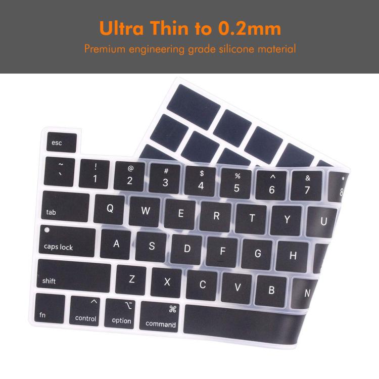 For MacBook Pro 13.3 (A2289/A2338) / Pro 16 (A2141) ENKAY US Version Keyboard Cover Soft Silicone Protective Film(Black)