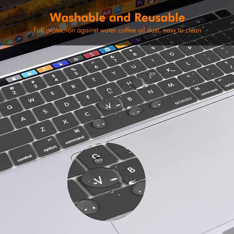 For MacBook Pro 13.3 (A2289/A2338) / Pro 16 (A2141) ENKAY US Version Keyboard Cover Soft Silicone Protective Film(White)