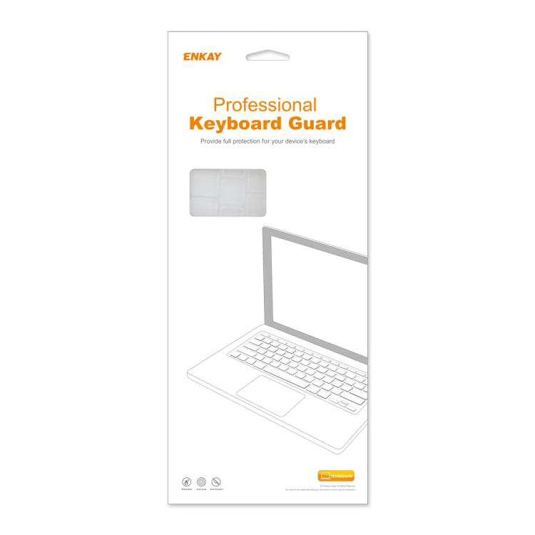 For MacBook Pro 13.3 (A2289/A2338) / Pro 16 (A2141) ENKAY US Version Keyboard Cover Soft Silicone Protective Film(Black)