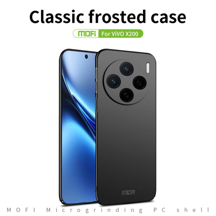 For vivo X200 MOFI Frosted PC Ultra-thin Hard Phone Case(Black)