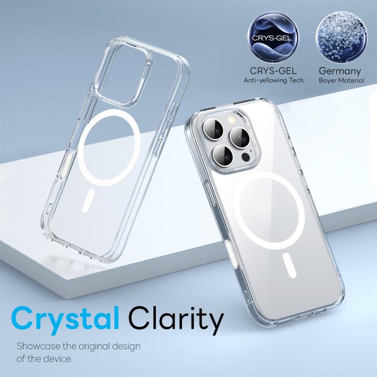 For iPhone 16 Pro NORTHJO 3 in 1 PC Magnetic Phone Case with Screen Film and Lens Film(Clear)