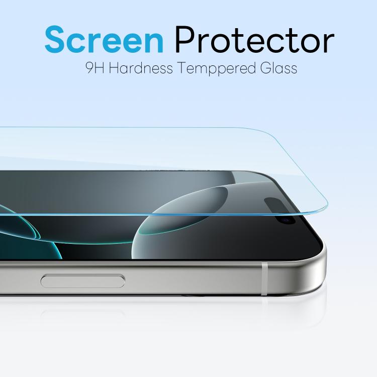 For iPhone 16 Pro NORTHJO 3 in 1 PC Magnetic Phone Case with Screen Film and Lens Film(Clear)
