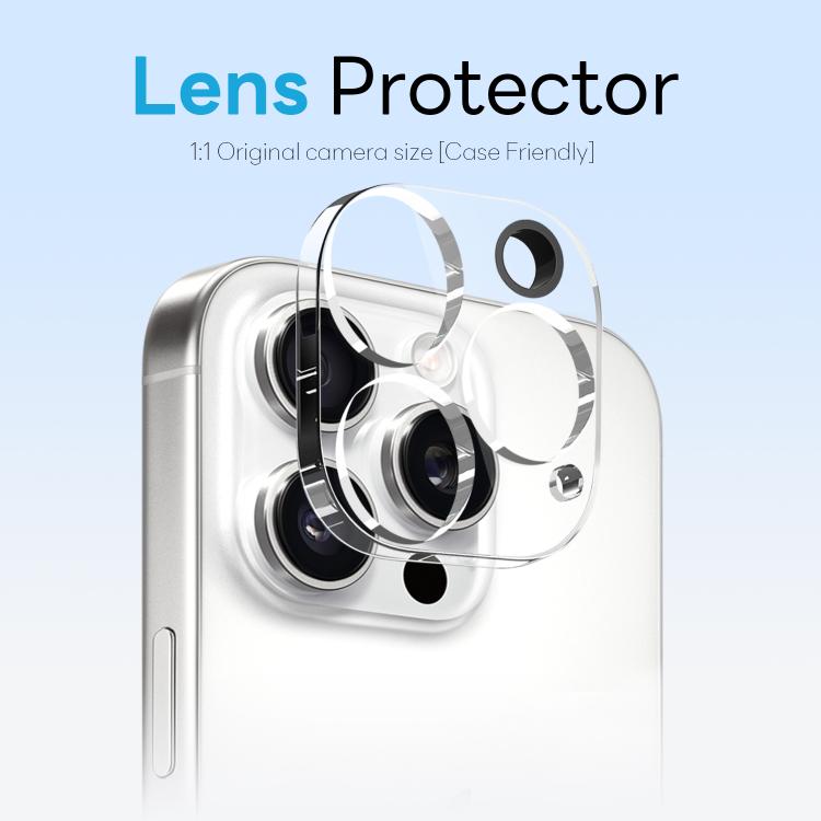 For iPhone 16 Pro NORTHJO 3 in 1 PC Magnetic Phone Case with Screen Film and Lens Film(Clear)