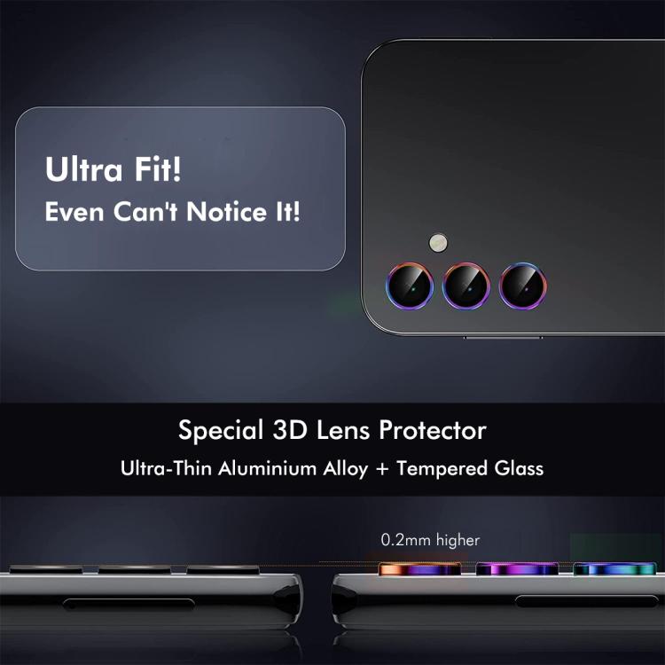For Samsung Galaxy S25 FE 5G ENKAY Hat-Prince 9H Rear Camera Lens Aluminium Alloy Tempered Glass Film(Black)