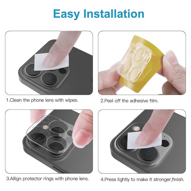 For iPhone 15 Pro Kalebol Transparent One Piece Lens Protection Film