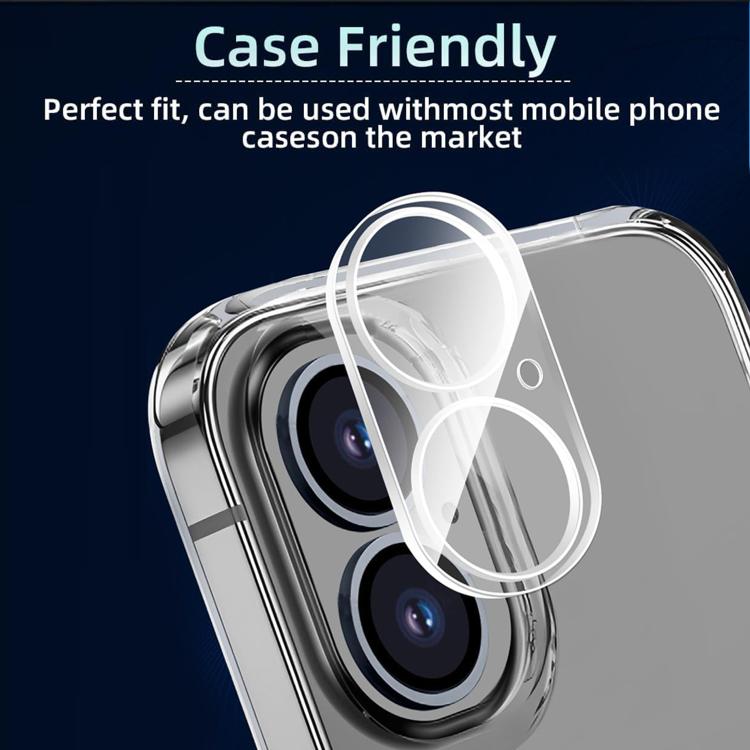For iPhone 16 Plus Kalebol Transparent One Piece Lens Protection Film