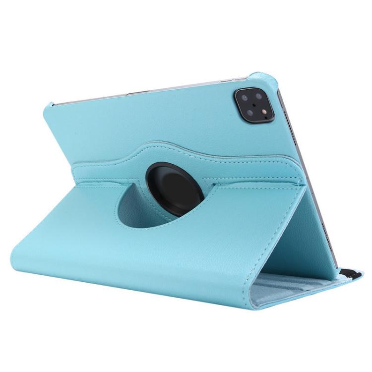 For iPad Air 13 2026 / 2025 / 2024 ENKAY 360 Degree Rotation Litchi Leather Smart Tablet Case(Light Blue)