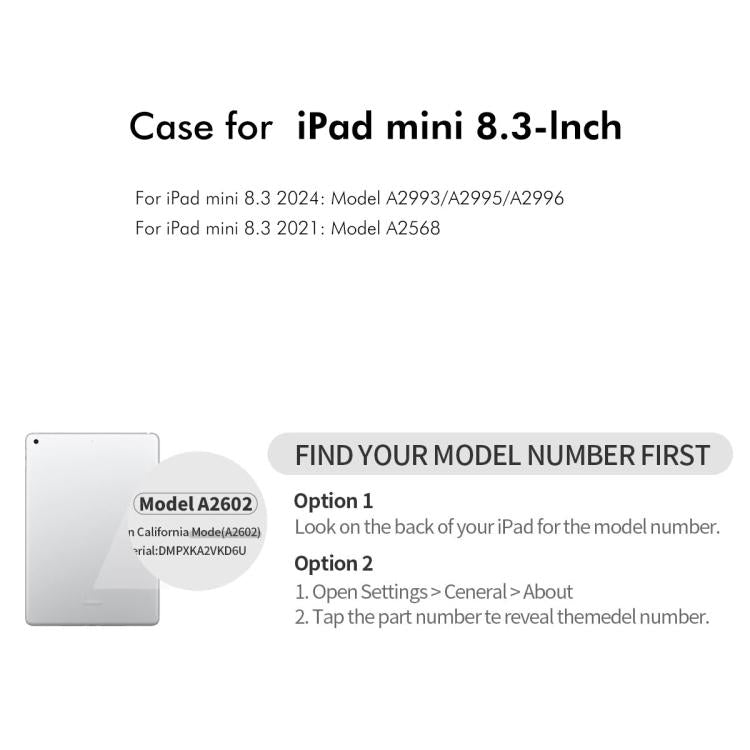 For iPad mini 2024 / mini 6 ENKAY 360 Degree Rotation Litchi Leather Smart Tablet Case(White)