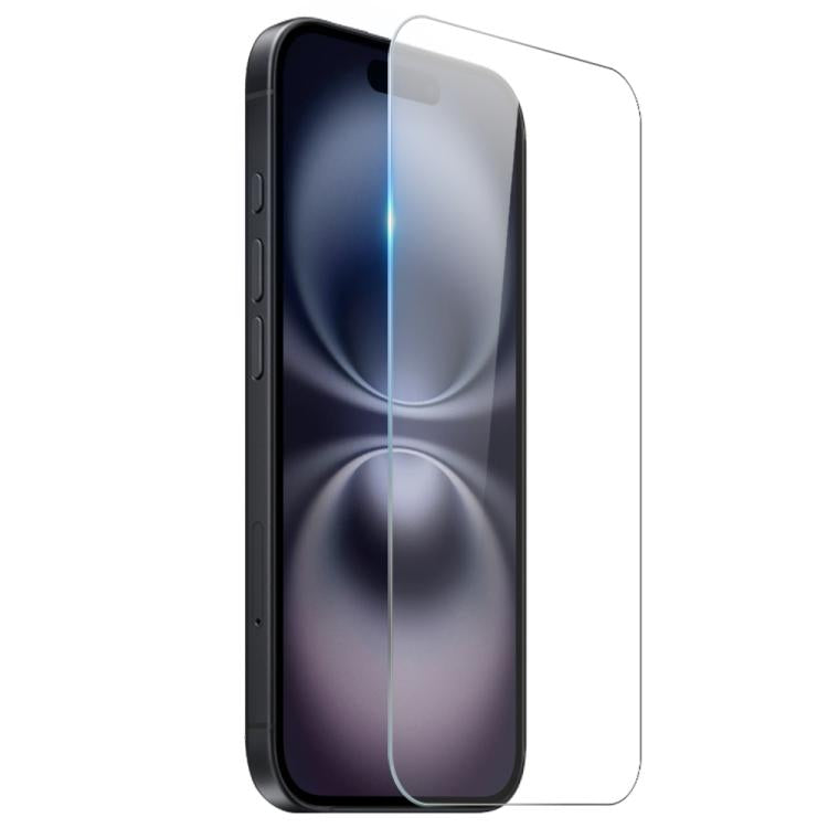 For iPhone 16 Plus NORTHJO 2 in 1 TPU Airbag Shockproof Phone Case with Screen Film(Clear)