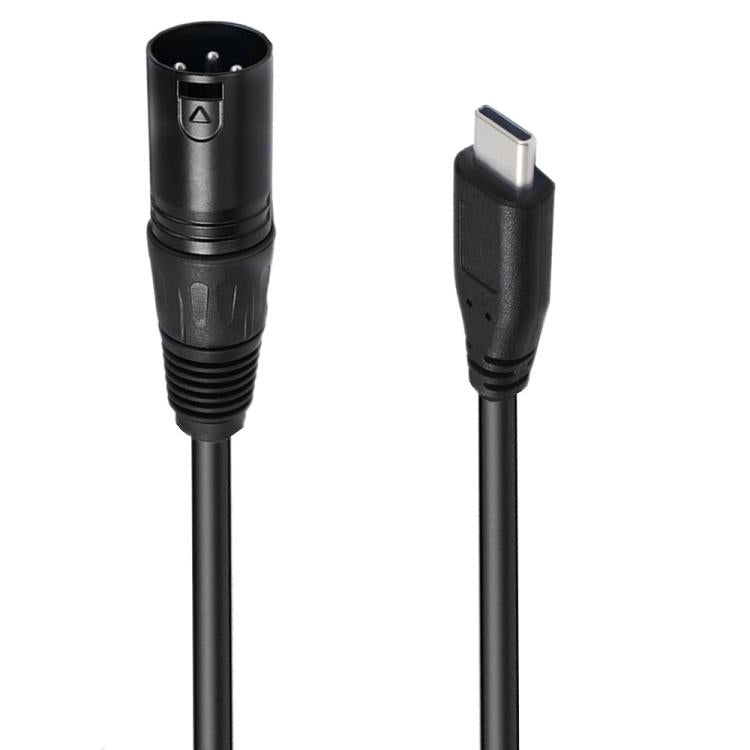 Type-C Male to XLR Female JUNSUNMAY Microphone Phone Audio Adapter Cable, Length: 1m