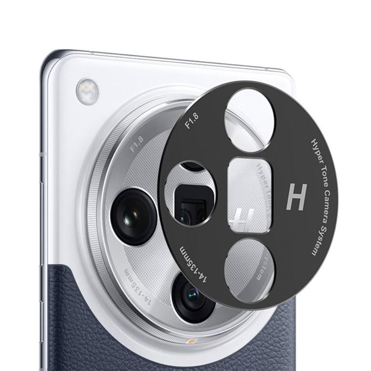 For OPPO Find X7 Ultra Kalebol Black Metal Hollow Lens Protection Ring