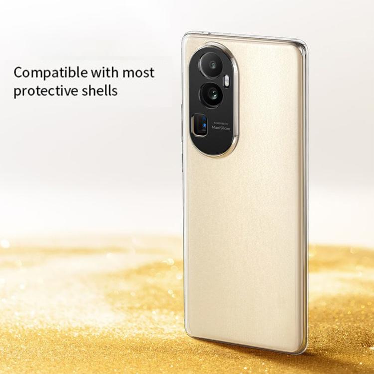 For OPPO Reno10 /10 Pro Kalebol Black Metal Hollow Lens Protection Ring