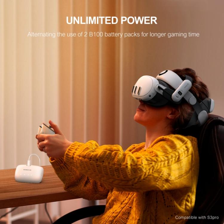 BOBOVR B100 For BOBOVR S3 Pro 10000mAh Replacement Battery VR Head Strap Accessory, B100