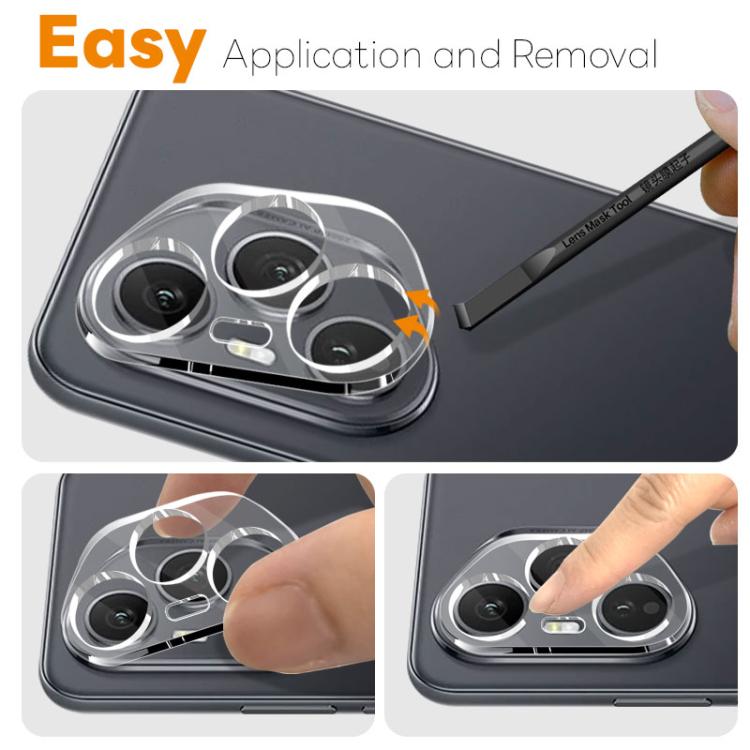 For Honor 400 Pro Global 160.8mm 2pcs NORTHJO Camera Lens Protector 3D HD Tempered Glass Film(Clear)