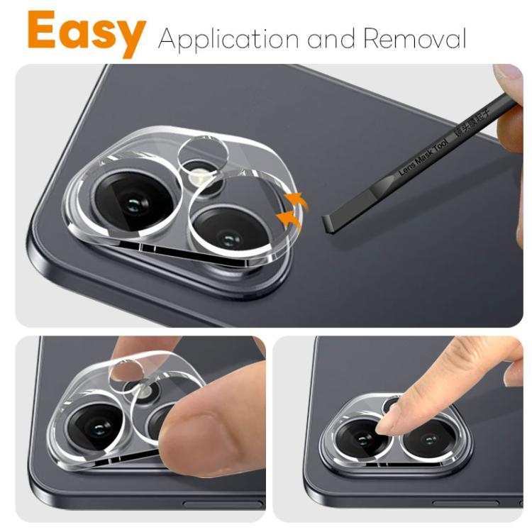 For Honor 400 Global 156.5mm 2pcs NORTHJO Camera Lens Protector 3D HD Tempered Glass Film(Clear)