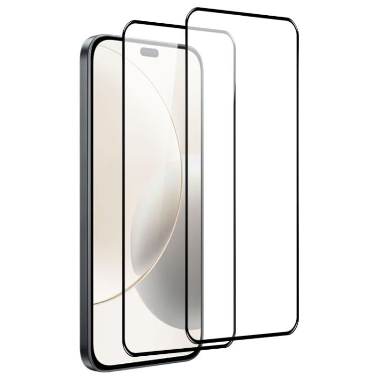 For Honor 400 Lite Global 2pcs NORTHJO A++ 0.3mm Screen Full Glue Silk Printing Tempered Glass Film