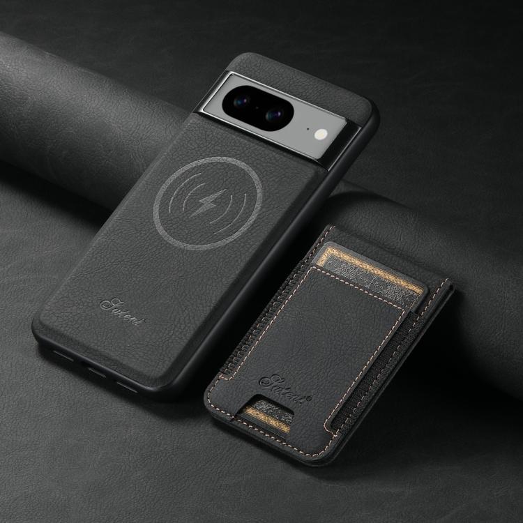 For Google Pixel 6 Pro Suteni H17 Litchi Texture Leather Magnetic Detachable Wallet Phone Case(Black)