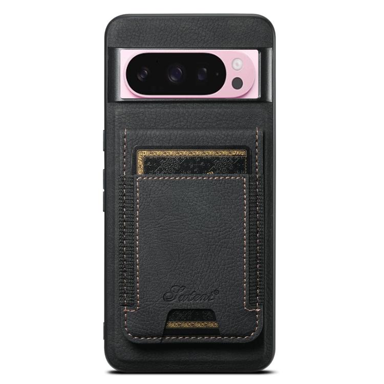 For Google Pixel 10 Suteni H17 Litchi Texture Leather Magnetic Detachable Wallet Phone Case(Black)