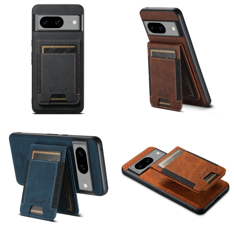 For Google Pixel 10 Pro Suteni H17 Litchi Texture Leather Magnetic Detachable Wallet Phone Case(Khaki)