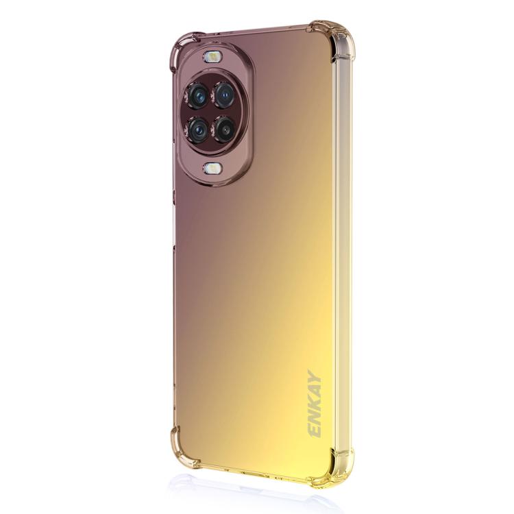 For Huawei nova 14 Pro ENKAY Hat-Prince Gradient Airbag TPU Phone Case(Purple Gold)