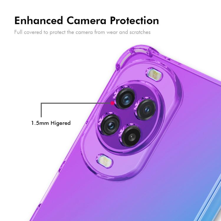 For Huawei nova 14 Pro ENKAY Hat-Prince Gradient Airbag TPU Phone Case(Purple Blue)