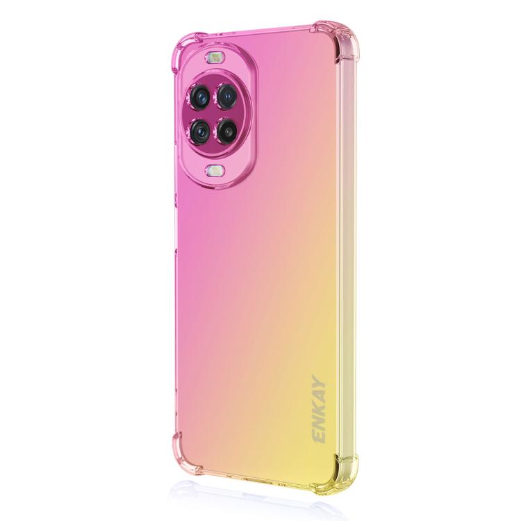 For Huawei nova 14 ENKAY Hat-Prince Gradient Airbag TPU Phone Case(Pink Gold)