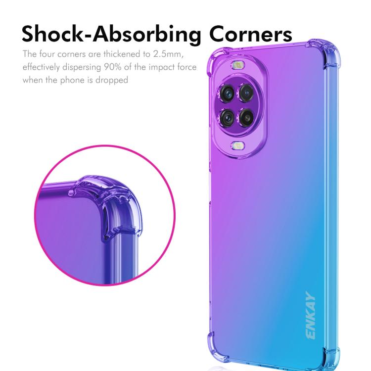 For Huawei nova 14 ENKAY Hat-Prince Gradient Airbag TPU Phone Case(Pink Gold)