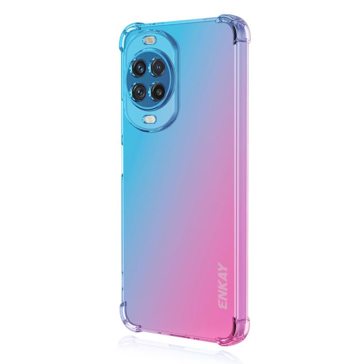 For Huawei nova 14 ENKAY Hat-Prince Gradient Airbag TPU Phone Case(Blue Pink)