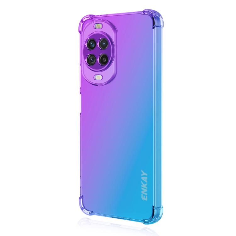 For Huawei nova 14 ENKAY Hat-Prince Gradient Airbag TPU Phone Case(Purple Blue)