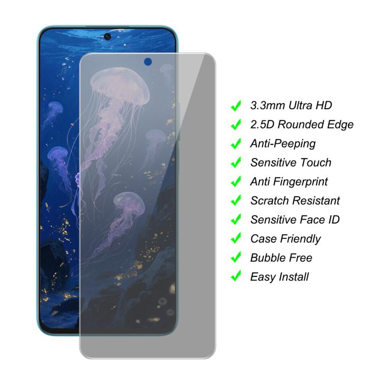 For Honor 400 Lite Global JUNSUNMAY 25pcs Privacy Screen Protector Tempered Glass Film