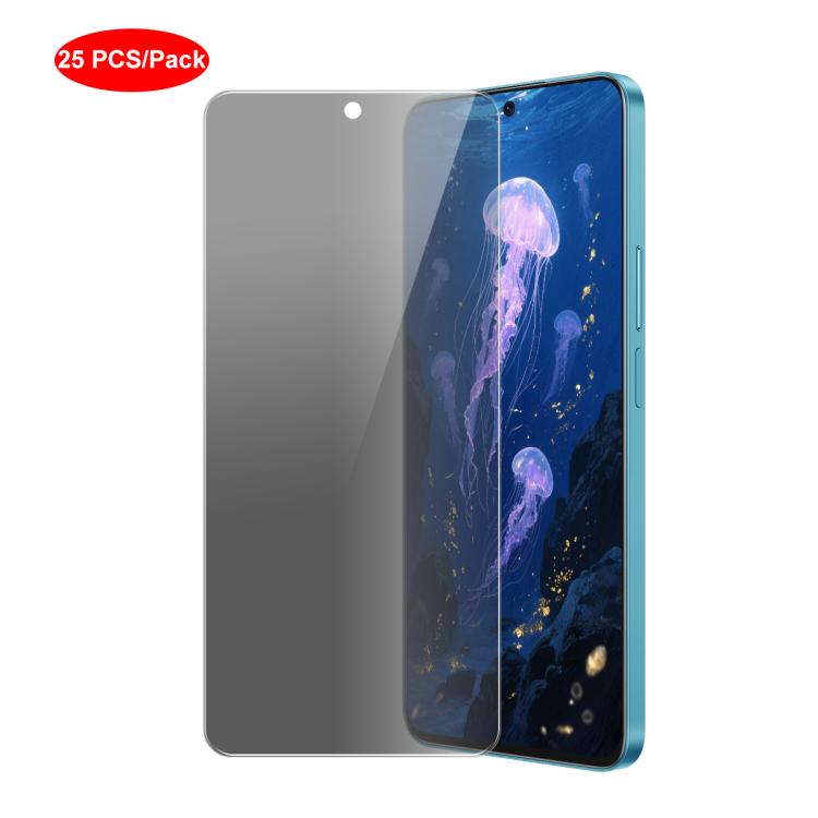 For Honor X7c 4G JUNSUNMAY 25pcs Privacy Screen Protector Tempered Glass Film