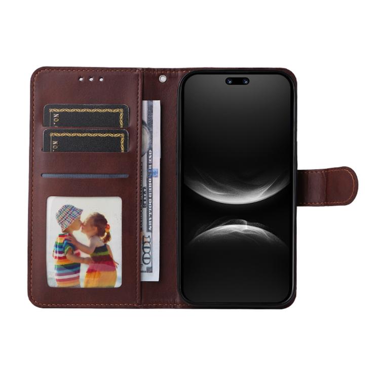 For Huawei nova 14 Ultra ENKAY Card Wallet Calf Texture Leather Phone Case with Full Glue Coverage Soft Hydrogel Film(Black)