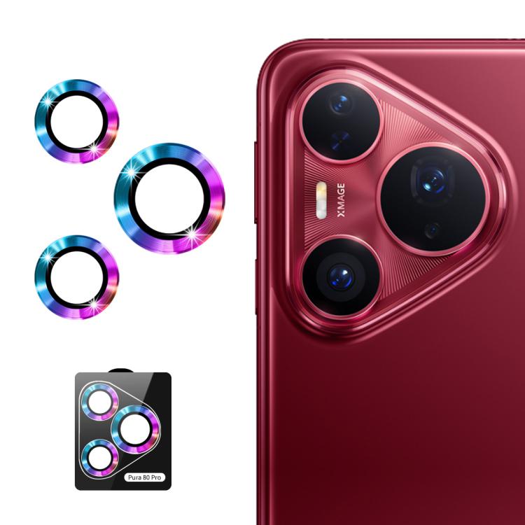 For Huawei Pura 80 Pro / Pro+ / Ultra ENKAY 9H Rear Lens Aluminium Alloy Tempered Glass Film(Colorful)