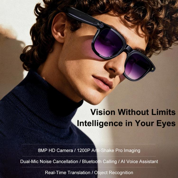 A2 Smart AI Camera Glasses with 8MP HD Camera, AI Translation & Bluetooth Calling