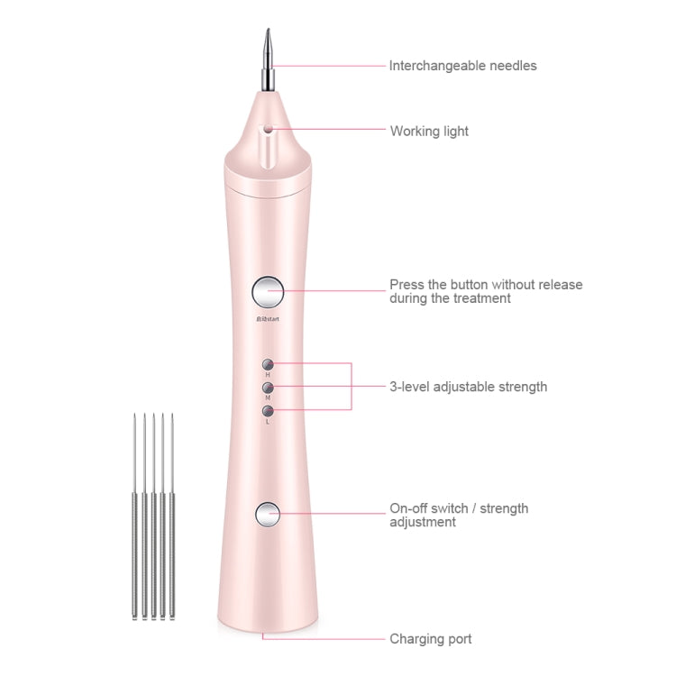 K-SKIN KD306 Laser Spotting Machine Plasma Pen Dark Eyelash Remover for Facial Spasm Removal Tattoo Skin Care(Pink)
