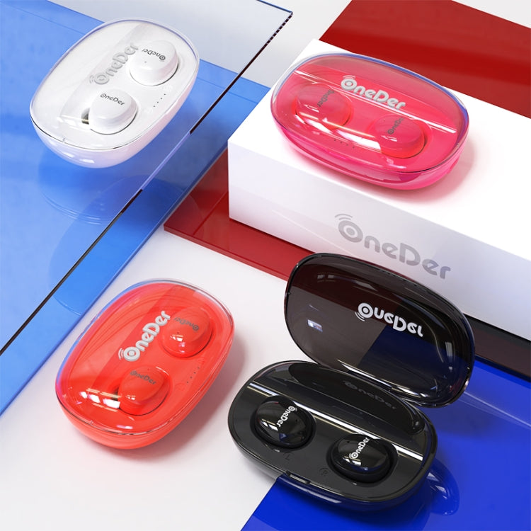 OneDer W12 Wireless Earphone with Waterproof IPX5 HD Stereo Sound TWS Bluetooth Earphone(Black)