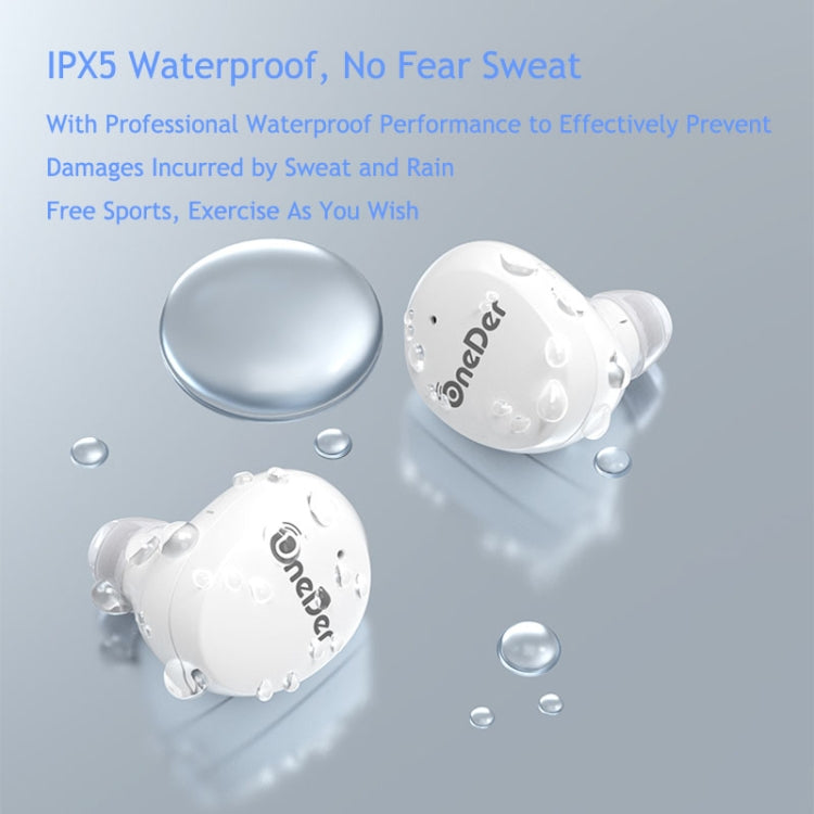 OneDer W12 Wireless Earphone with Waterproof IPX5 HD Stereo Sound TWS Bluetooth Earphone(Red)