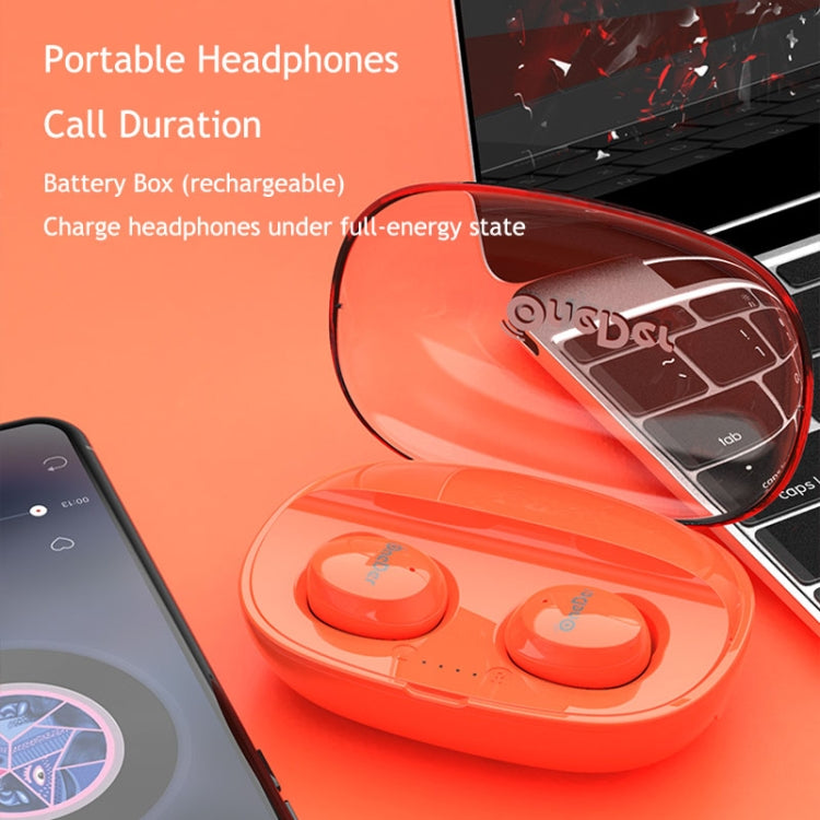 OneDer W12 Wireless Earphone with Waterproof IPX5 HD Stereo Sound TWS Bluetooth Earphone(White)
