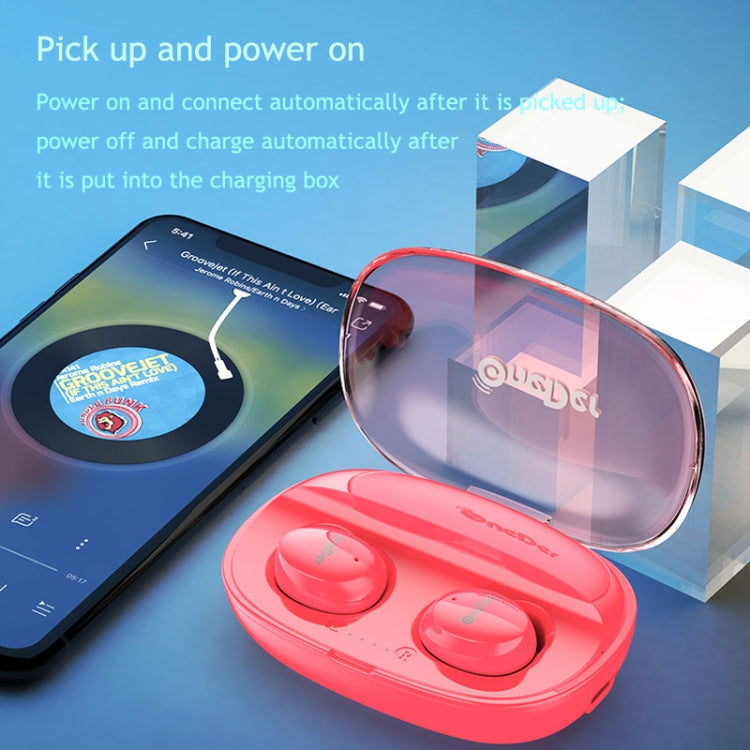 OneDer W12 Wireless Earphone with Waterproof IPX5 HD Stereo Sound TWS Bluetooth Earphone(White)