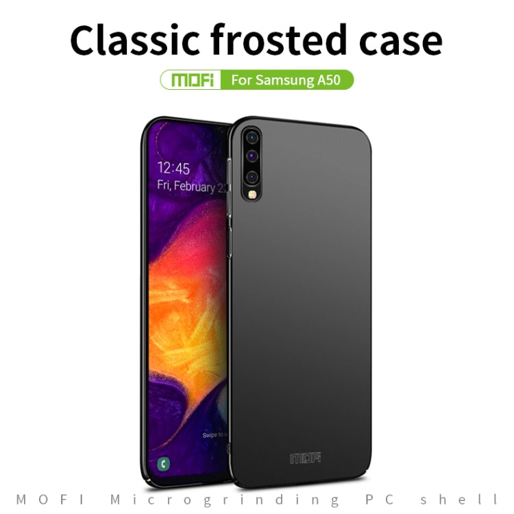 For Galaxy A50 MOFI Frosted PC Ultra-thin Hard Case(Blue)