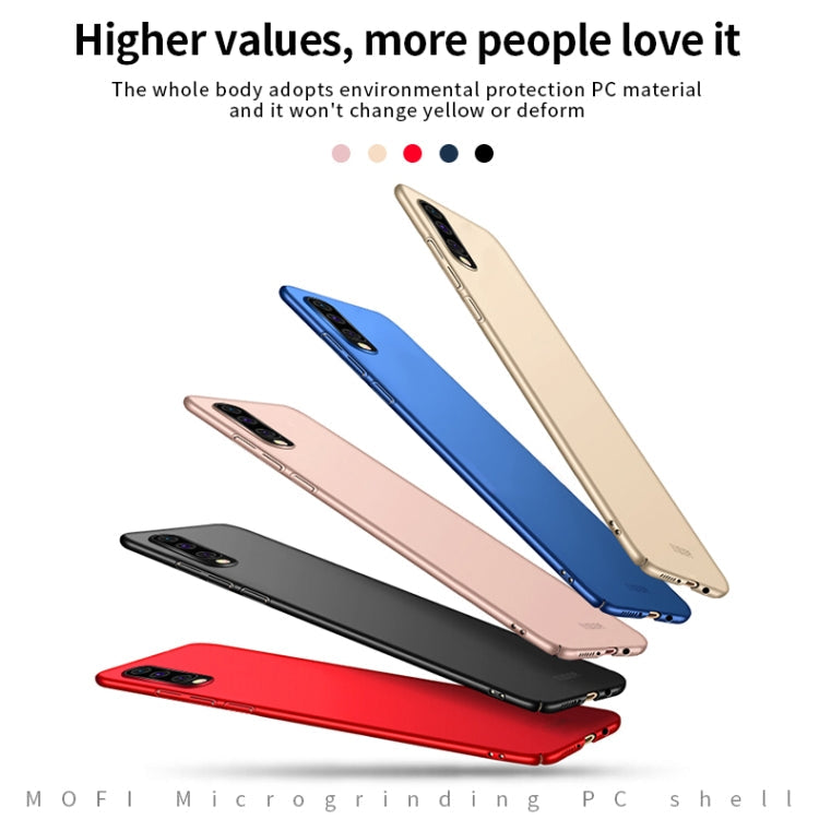 For Galaxy A50 MOFI Frosted PC Ultra-thin Hard Case(Gold)