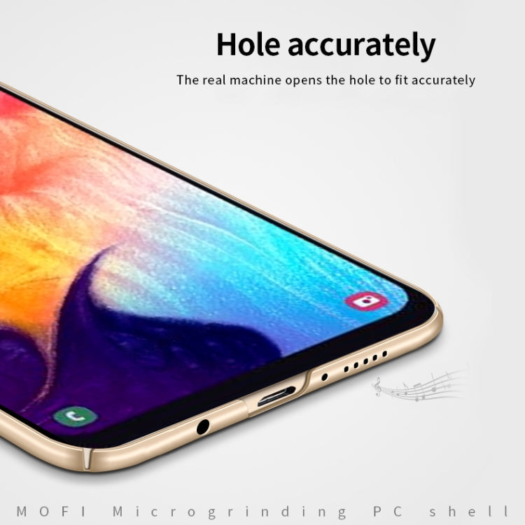 For Galaxy A50 MOFI Frosted PC Ultra-thin Hard Case(Gold)