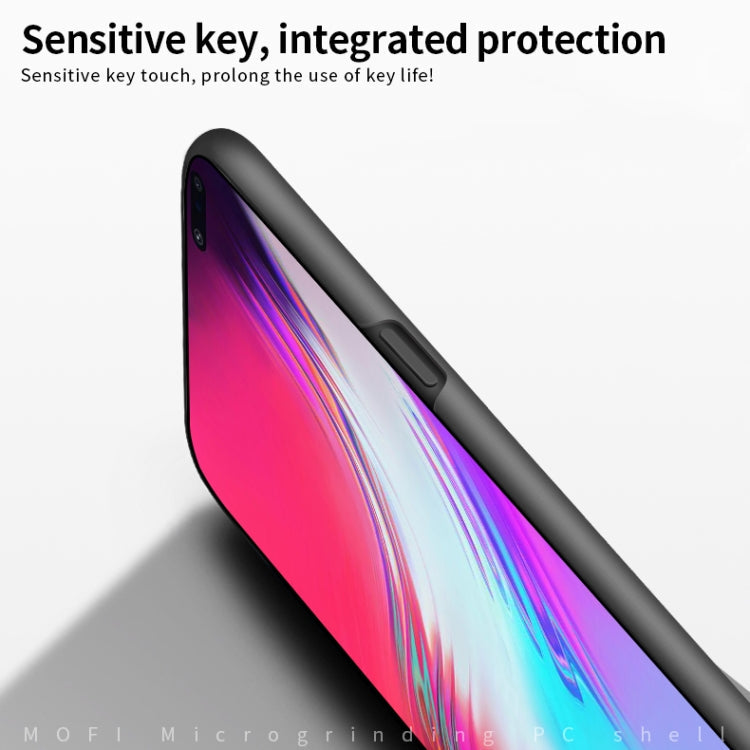For Galaxy S10 5G MOFI Frosted PC Ultra-thin Hard Case(Gold)