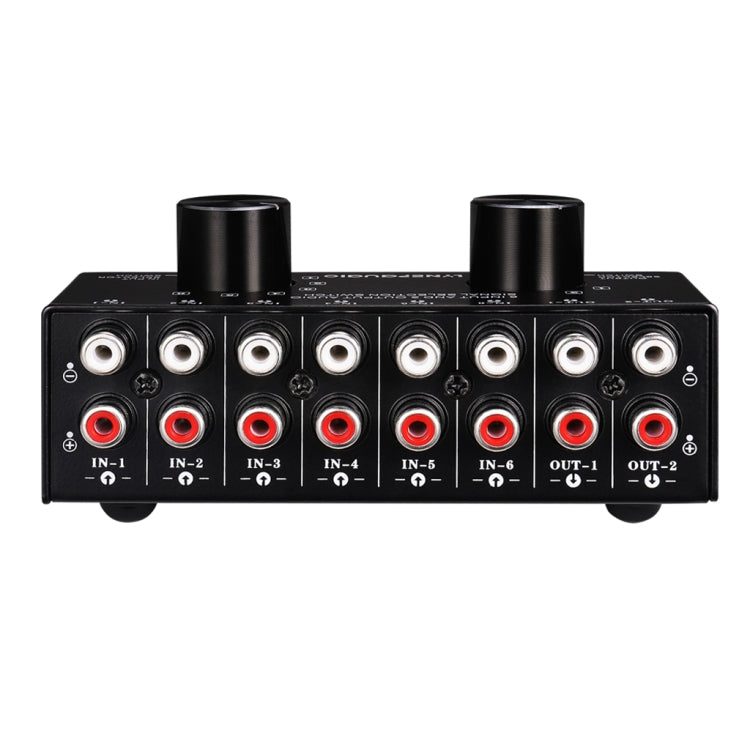 B026 6 Input 2 Output Or 2 Input 6 Output Audio Signal Source Selection Switcher RCA Port