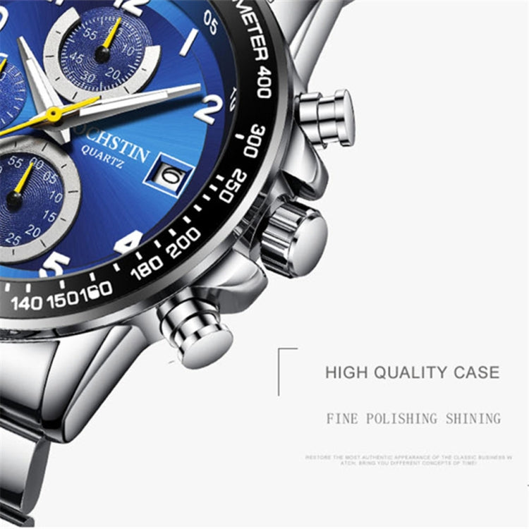 OCHSTIN   6112 Men Multi  Function Watch Fashion Sports Business Calendar Luminous Men Watch Quartz Watch Steel Watch